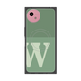 プレミアムスクエアケース with SnapMag［ オリジナル - initial two tone - W green ］