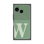 プレミアムスクエアケース with SnapMag［ オリジナル - initial two tone - W green ］