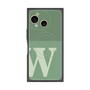 プレミアムスクエアケース with SnapMag［ オリジナル - initial two tone - W green ］