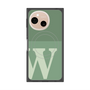 プレミアムスクエアケース with SnapMag［ オリジナル - initial two tone - W green ］