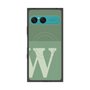 プレミアムスクエアケース with SnapMag［ オリジナル - initial two tone - W green ］