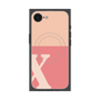プレミアムスクエアケース with SnapMag［ オリジナル - initial two tone - X pink ］