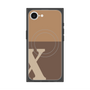 プレミアムスクエアケース with SnapMag［ オリジナル - initial two tone - X brown ］