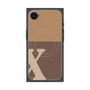 プレミアムスクエアケース with SnapMag［ オリジナル - initial two tone - X brown ］