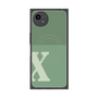 プレミアムスクエアケース with SnapMag［ オリジナル - initial two tone - X green ］