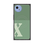 プレミアムスクエアケース with SnapMag［ オリジナル - initial two tone - X green ］