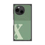 プレミアムスクエアケース with SnapMag［ オリジナル - initial two tone - X green ］