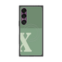 プレミアムスクエアケース with SnapMag［ オリジナル - initial two tone - X green ］