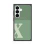 プレミアムスクエアケース with SnapMag［ オリジナル - initial two tone - X green ］