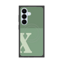 プレミアムスクエアケース with SnapMag［ オリジナル - initial two tone - X green ］