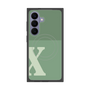 プレミアムスクエアケース with SnapMag［ オリジナル - initial two tone - X green ］