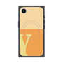 プレミアムスクエアケース with SnapMag［ オリジナル - initial two tone - Y orange ］