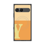 プレミアムスクエアケース with SnapMag［ オリジナル - initial two tone - Y orange ］