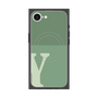 プレミアムスクエアケース with SnapMag［ オリジナル - initial two tone - Y green ］