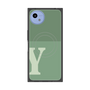 プレミアムスクエアケース with SnapMag［ オリジナル - initial two tone - Y green ］