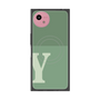 プレミアムスクエアケース with SnapMag［ オリジナル - initial two tone - Y green ］