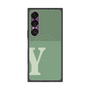 プレミアムスクエアケース with SnapMag［ オリジナル - initial two tone - Y green ］