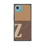 プレミアムスクエアケース with SnapMag［ オリジナル - initial two tone - Z brown ］