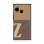 プレミアムスクエアケース with SnapMag［ オリジナル - initial two tone - Z brown ］