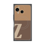 プレミアムスクエアケース with SnapMag［ オリジナル - initial two tone - Z brown ］
