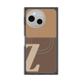 プレミアムスクエアケース with SnapMag［ オリジナル - initial two tone - Z brown ］