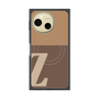プレミアムスクエアケース with SnapMag［ オリジナル - initial two tone - Z brown ］