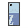 プレミアムスクエアケース with SnapMag［ オリジナル - initial two tone - Z blue ］