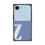 プレミアムスクエアケース with SnapMag［ オリジナル - initial two tone - Z blue ］