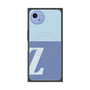 プレミアムスクエアケース with SnapMag［ オリジナル - initial two tone - Z blue ］
