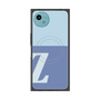 プレミアムスクエアケース with SnapMag［ オリジナル - initial two tone - Z blue ］