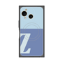 プレミアムスクエアケース with SnapMag［ オリジナル - initial two tone - Z blue ］