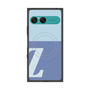 プレミアムスクエアケース with SnapMag［ オリジナル - initial two tone - Z blue ］