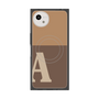 プレミアムスクエアケース with SnapMag［ オリジナル - initial two tone - A brown ］