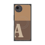プレミアムスクエアケース with SnapMag［ オリジナル - initial two tone - A brown ］