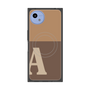 プレミアムスクエアケース with SnapMag［ オリジナル - initial two tone - A brown ］