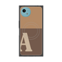 プレミアムスクエアケース with SnapMag［ オリジナル - initial two tone - A brown ］