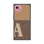 プレミアムスクエアケース with SnapMag［ オリジナル - initial two tone - A brown ］