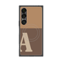 プレミアムスクエアケース with SnapMag［ オリジナル - initial two tone - A brown ］