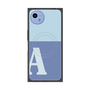 プレミアムスクエアケース with SnapMag［ オリジナル - initial two tone - A blue ］
