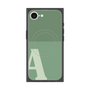 プレミアムスクエアケース with SnapMag［ オリジナル - initial two tone - A green ］
