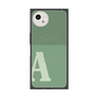 プレミアムスクエアケース with SnapMag［ オリジナル - initial two tone - A green ］