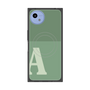 プレミアムスクエアケース with SnapMag［ オリジナル - initial two tone - A green ］