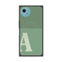 プレミアムスクエアケース with SnapMag［ オリジナル - initial two tone - A green ］