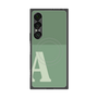 プレミアムスクエアケース with SnapMag［ オリジナル - initial two tone - A green ］