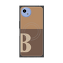プレミアムスクエアケース with SnapMag［ オリジナル - initial two tone - B brown ］