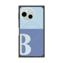 プレミアムスクエアケース with SnapMag［ オリジナル - initial two tone - B blue ］