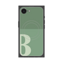 プレミアムスクエアケース with SnapMag［ オリジナル - initial two tone - B green ］