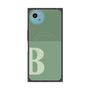 プレミアムスクエアケース with SnapMag［ オリジナル - initial two tone - B green ］