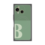 プレミアムスクエアケース with SnapMag［ オリジナル - initial two tone - B green ］