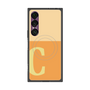 プレミアムスクエアケース with SnapMag［ オリジナル - initial two tone - C orange ］